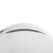 Świnka skarbonka szklana 18 cm bezbarwna, zbliżenie otworu na monety
