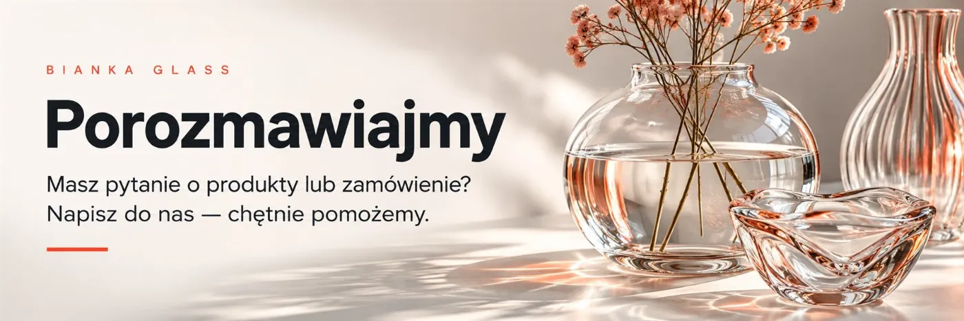 Bianka Glass – Porozmawiajmy. Masz pytanie o produkty lub zamówienie? Napisz do nas — chętnie pomożemy.